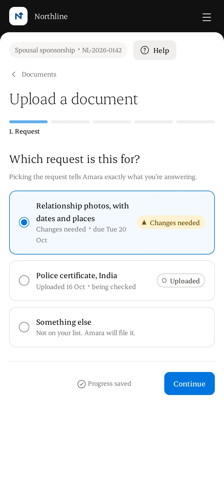 Uploading a passport copy