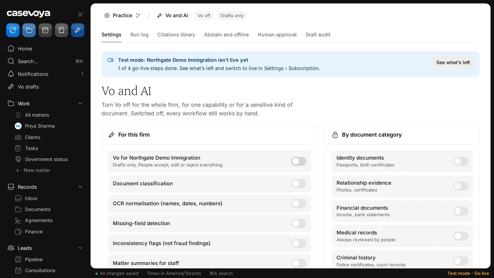 Screen: Document types